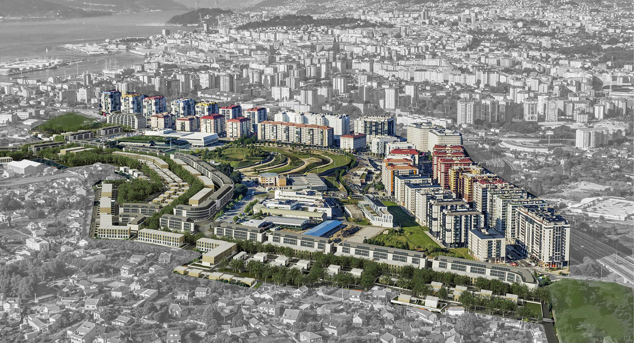 La segunda fase de Navia, según el diseño de la Xunta, para 1.600 viviendas más.