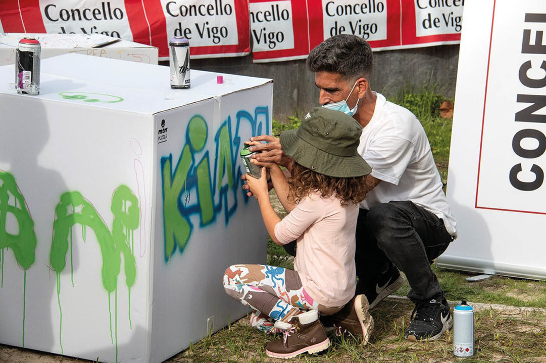 Los talleres de graffiti, por donde pasaron más de un centenar de jóvenes.