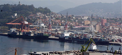 Un portacontenedores de MACS, la naviera que realiza el tráfico desde Sudáfrica con Vigo, con 32 rotaciones previstas este año.