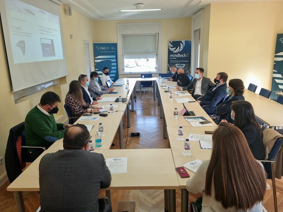 La reunión de la junta directiva del Consorcio Aeronáutico, celebrada ayer en Vigo.
