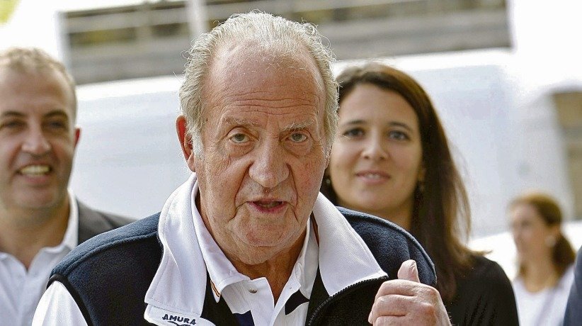 Don Juan Carlos, en una visita a Sanxenxo en 2015.