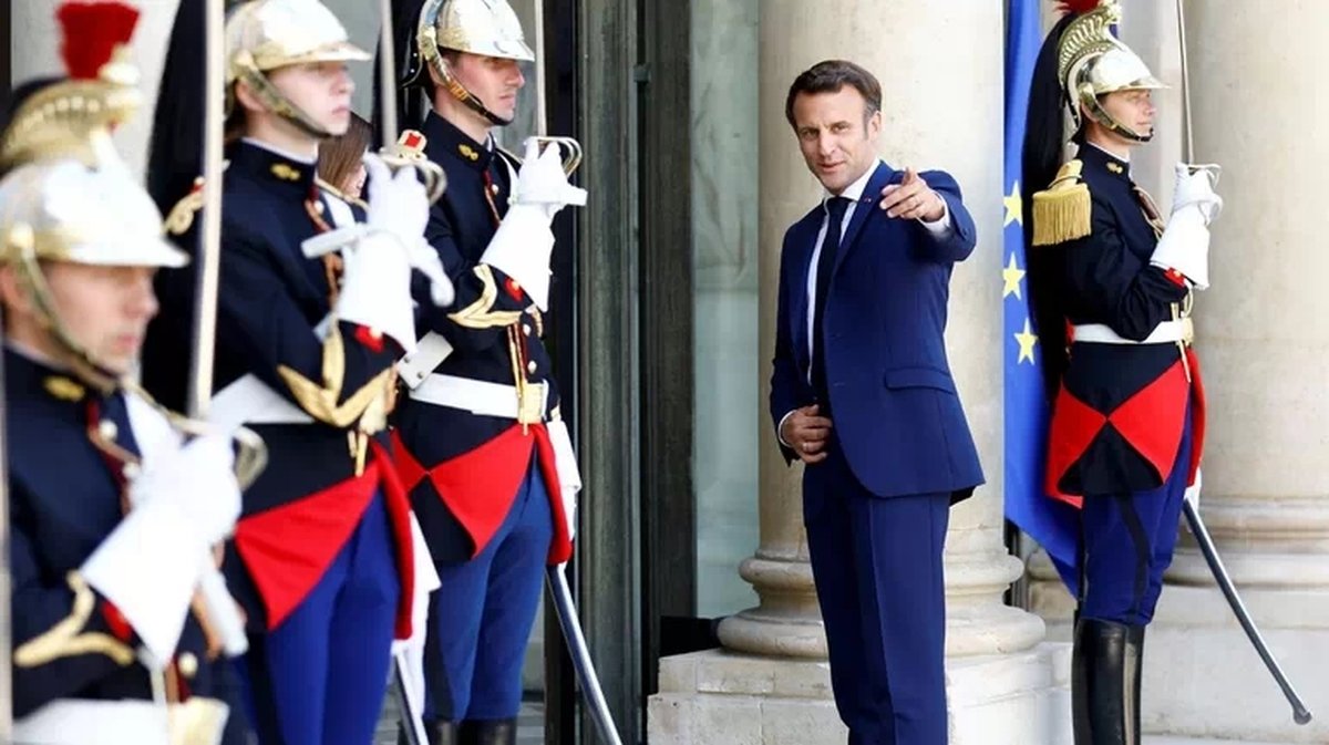 El presidente francés, Emmanuel Macron, en la toma de posesión en el Elíseo.