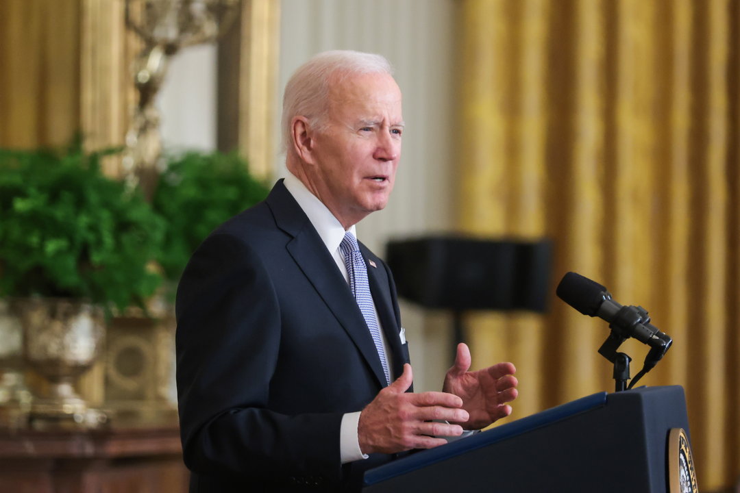 El presidente de los EEUU, Joe Biden, en una comparecencia ante los medios en la casa blanca 25 May 2022. (Estados Unidos) EFE/EPA/Oliver Contreras / POOL