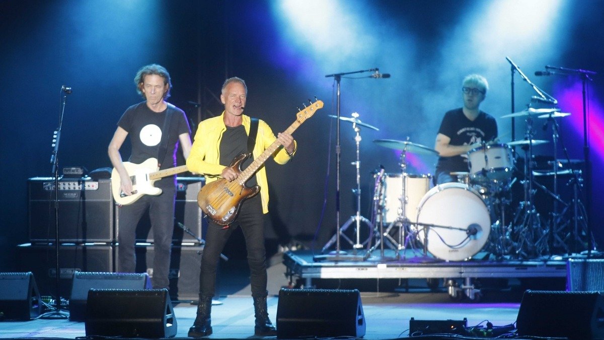 Sting durante su actuación del pasado sábado en Castrelos.