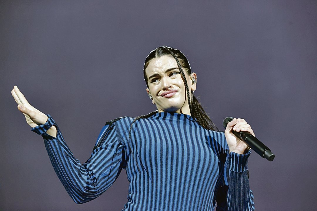 Rosalía durante su actuación en el Coliseum de A Coruña.