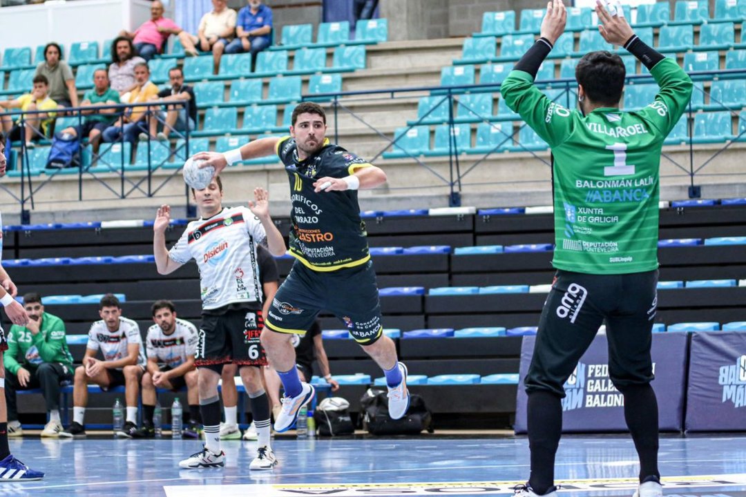 Juan Quintas, ayer en la desequilibrada semifinal Cangas-Lalín.