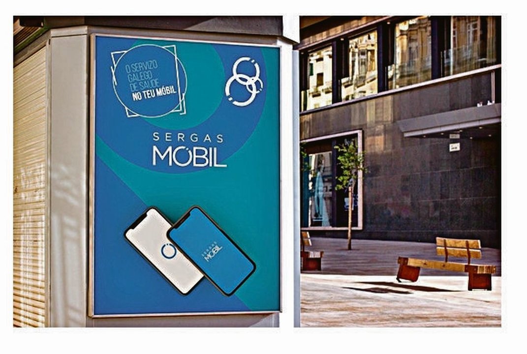 Publicidad de la aplicación Sergas Móbil.