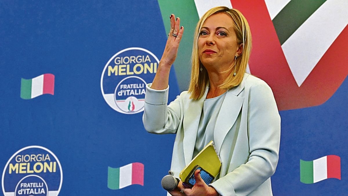 Giorgia Meloni, vencedora en las elecciones en Italia