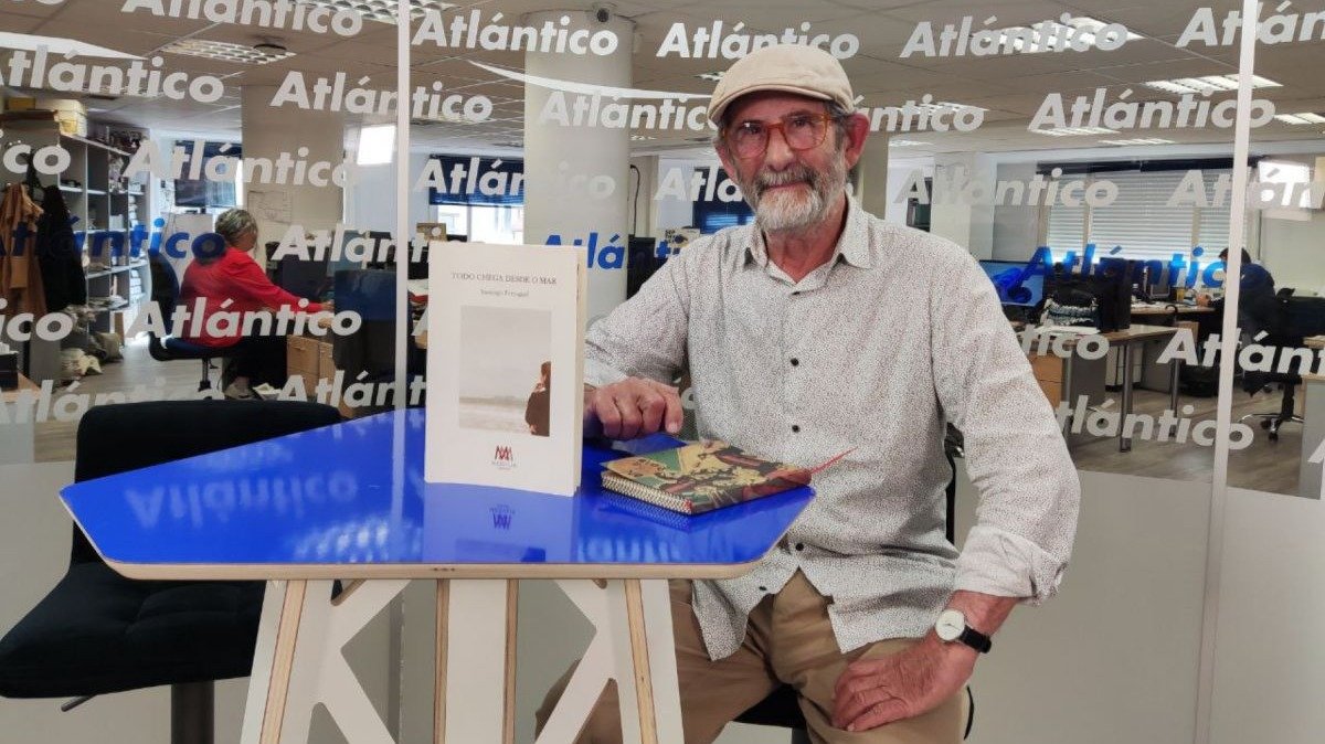 Santiago Ferragud, na súa visita a Atlántico TV. Gonzalo Pamies