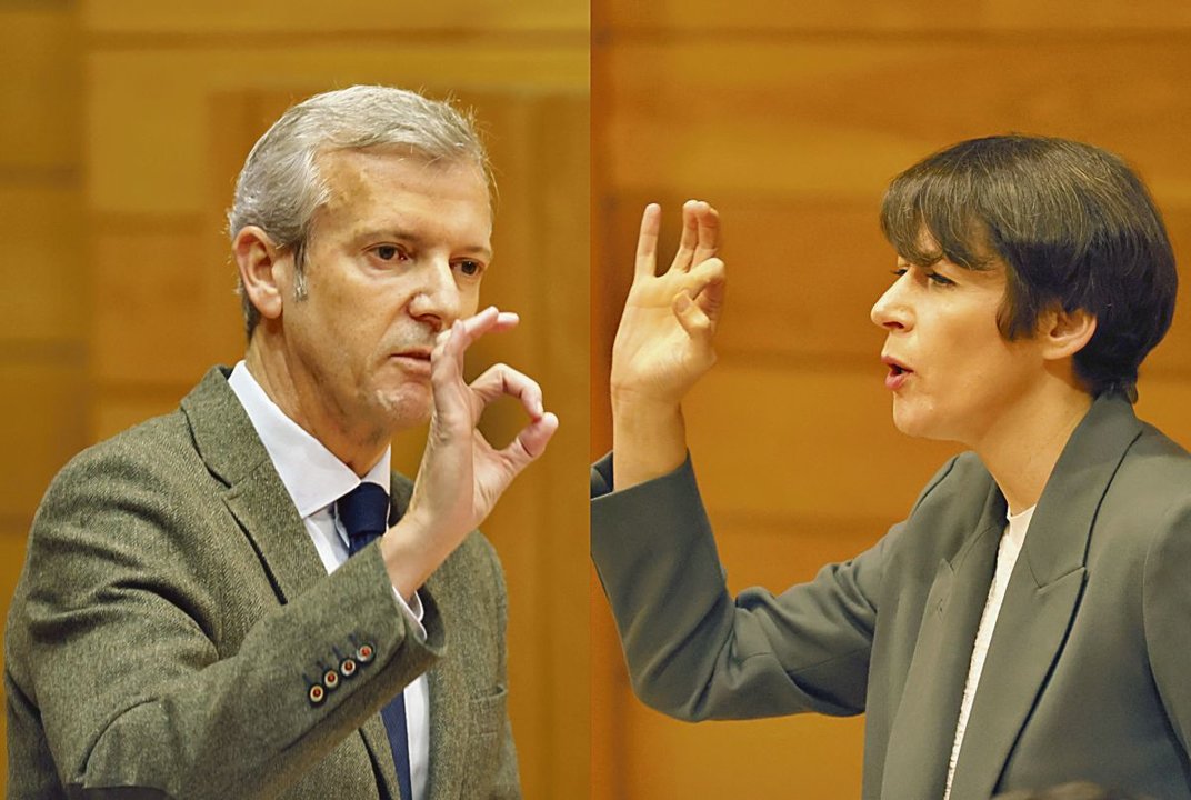 Rueda y Pontón, en sendas intervenciones durante el pleno en el Parlamento.
