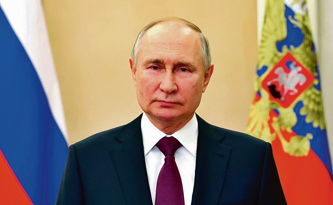 El presidente ruso, Vladimir Putin, durante un discurso a los ciudadanos.