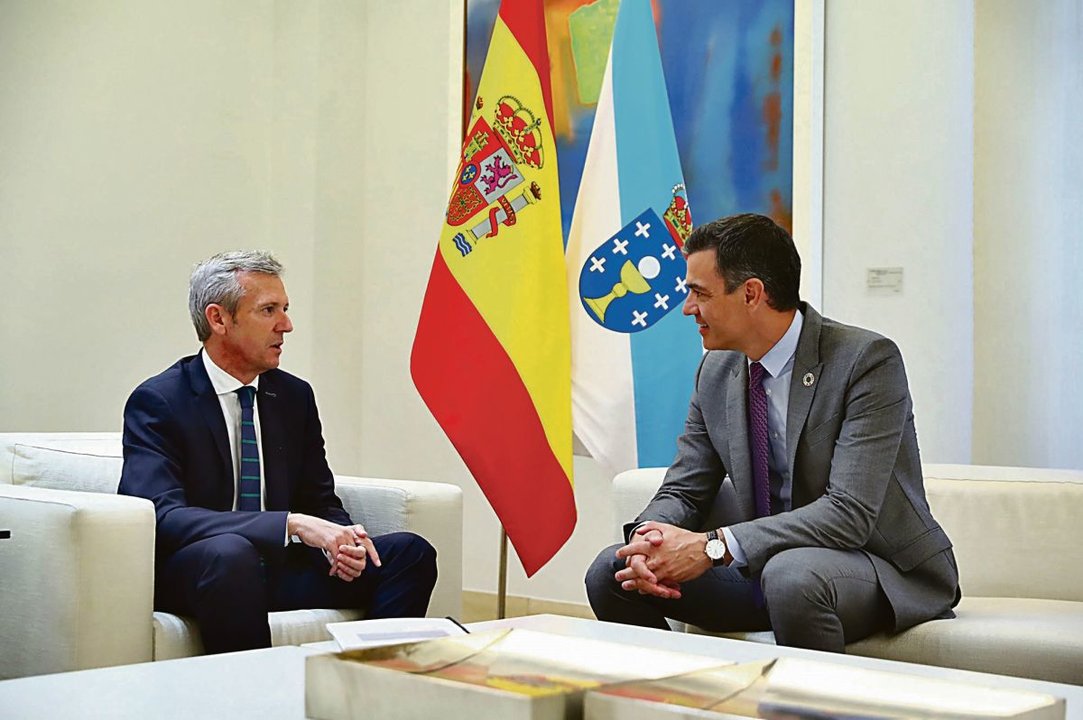 Rueda y Pedro Sánchez, durante su reunión en Moncloa el pasado mes de julio.