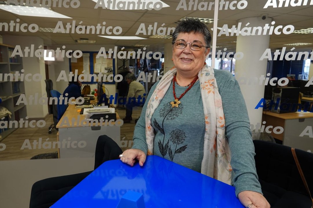 Marisa Castro, no set de Atlántico TV.