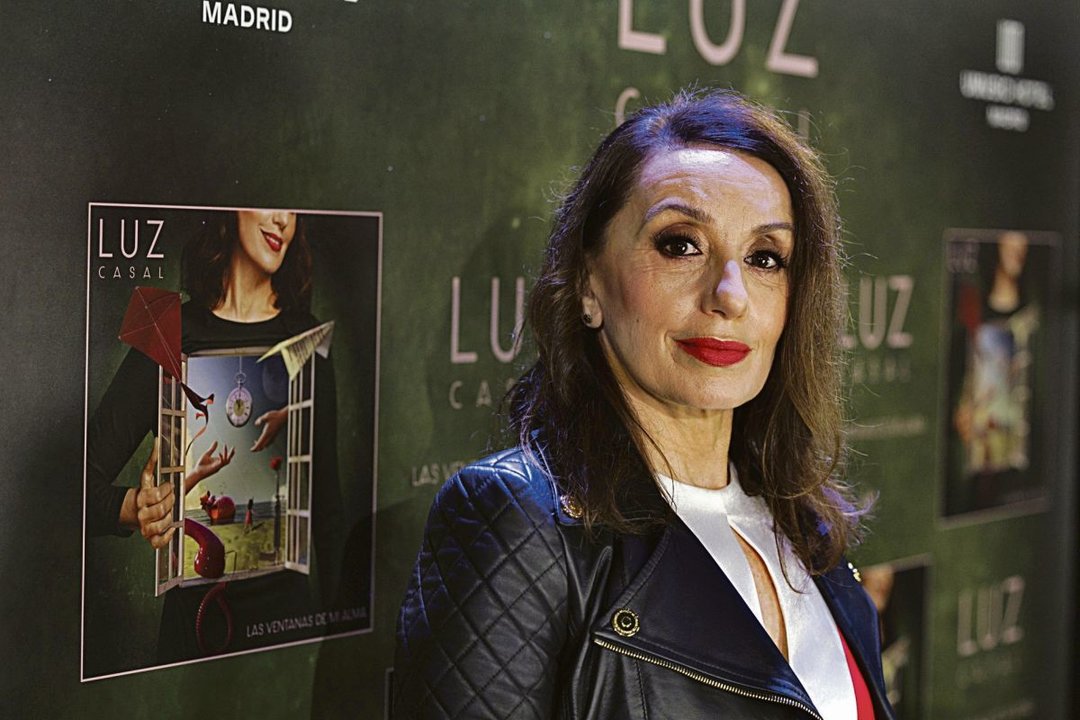 La cantante Luz Casal durante la presentación del disco.