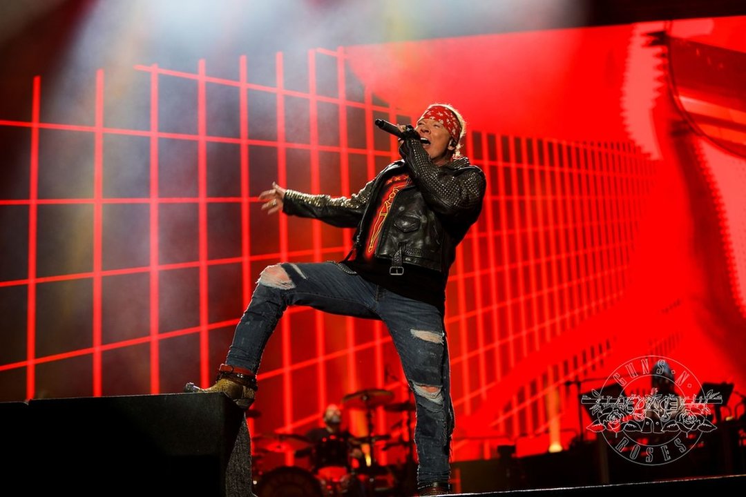 Axl Rose, el vocalista de Guns N' Roses, en una de sus actuaciones.