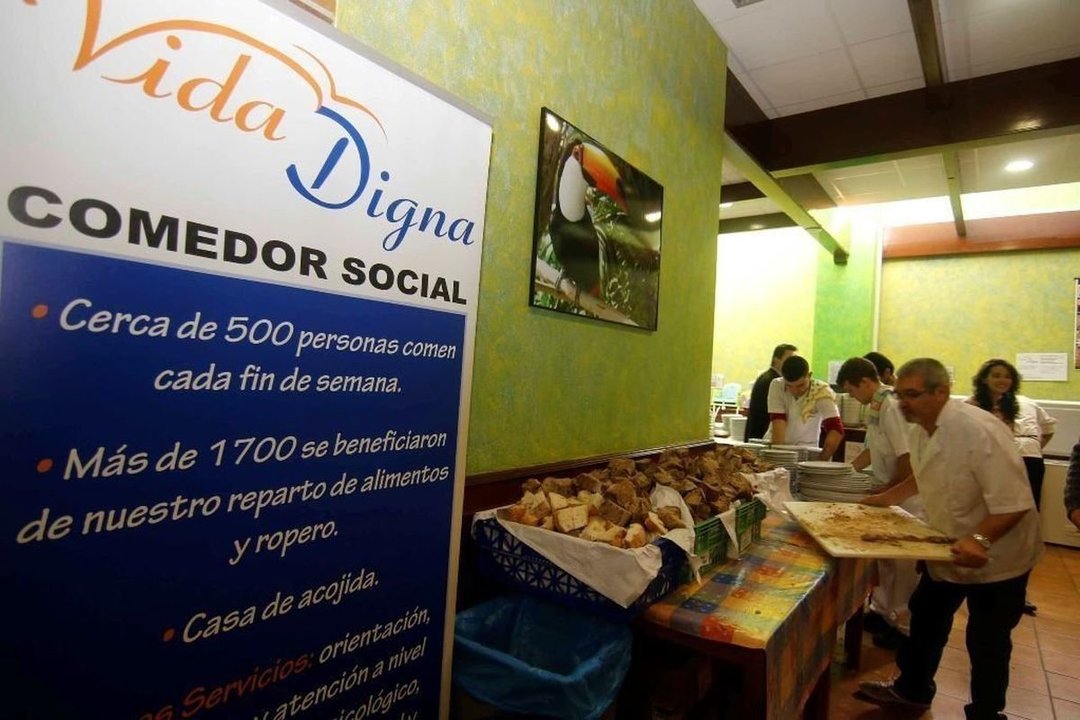El comedor de Vida Digna daba alimento a 600 personas cada fin de semana.