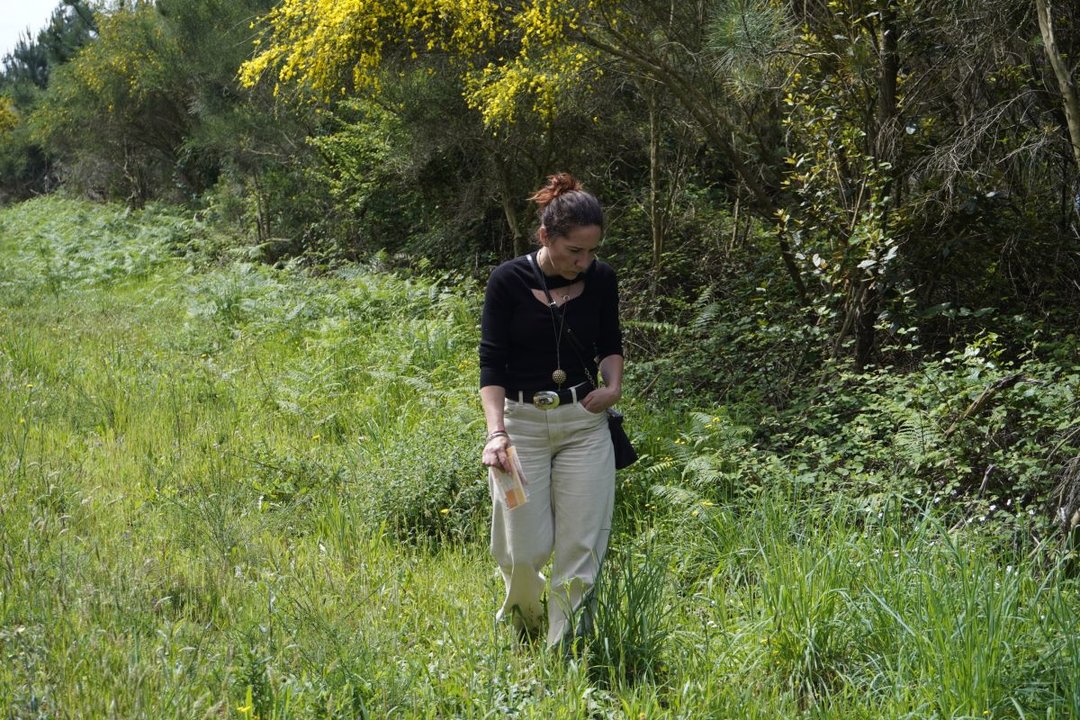 Rosa, en el  punto de la actual PO-552, dirección O Rosal, donde en mayo de 2022 fue hallado el cadáver de la joven Déborah Fernández.