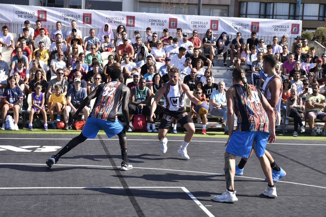 La prueba de 3x3 basket celebrada en la pasada edición de O Marisquiño en Vialia.
