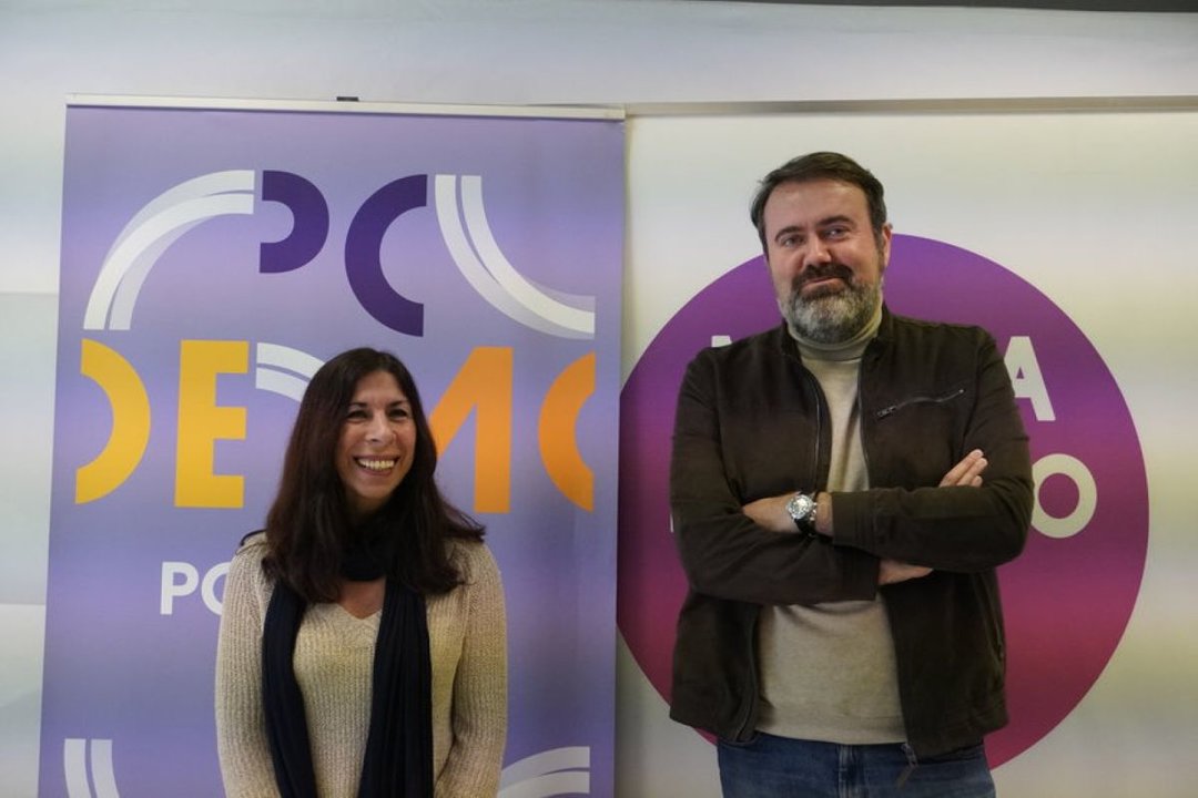 Meli Vázquez y Rubén Pérez, líderes de Podemos-Marea de Vigo.