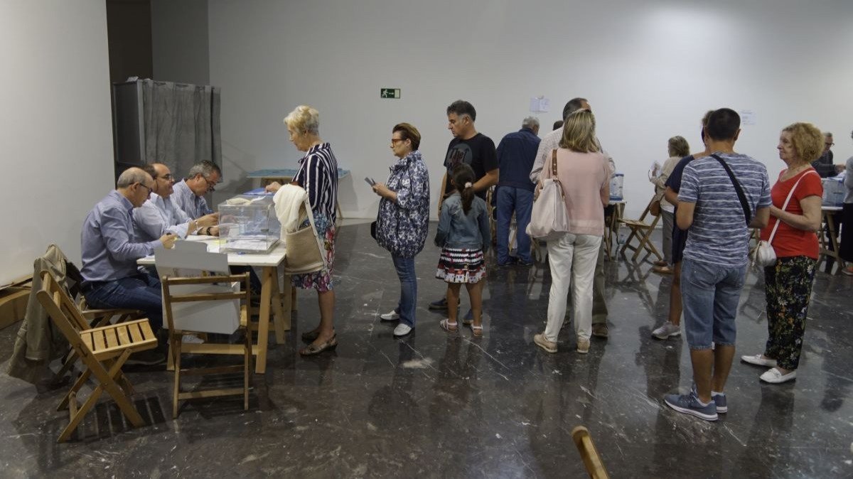 Imagen de archivo de las elecciones municipales de 2019 en Vigo.