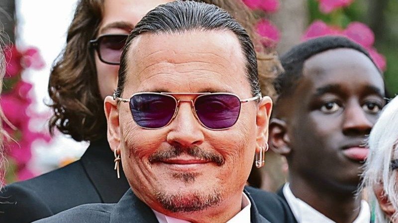 Johnny Depp, ayer en Cannes.