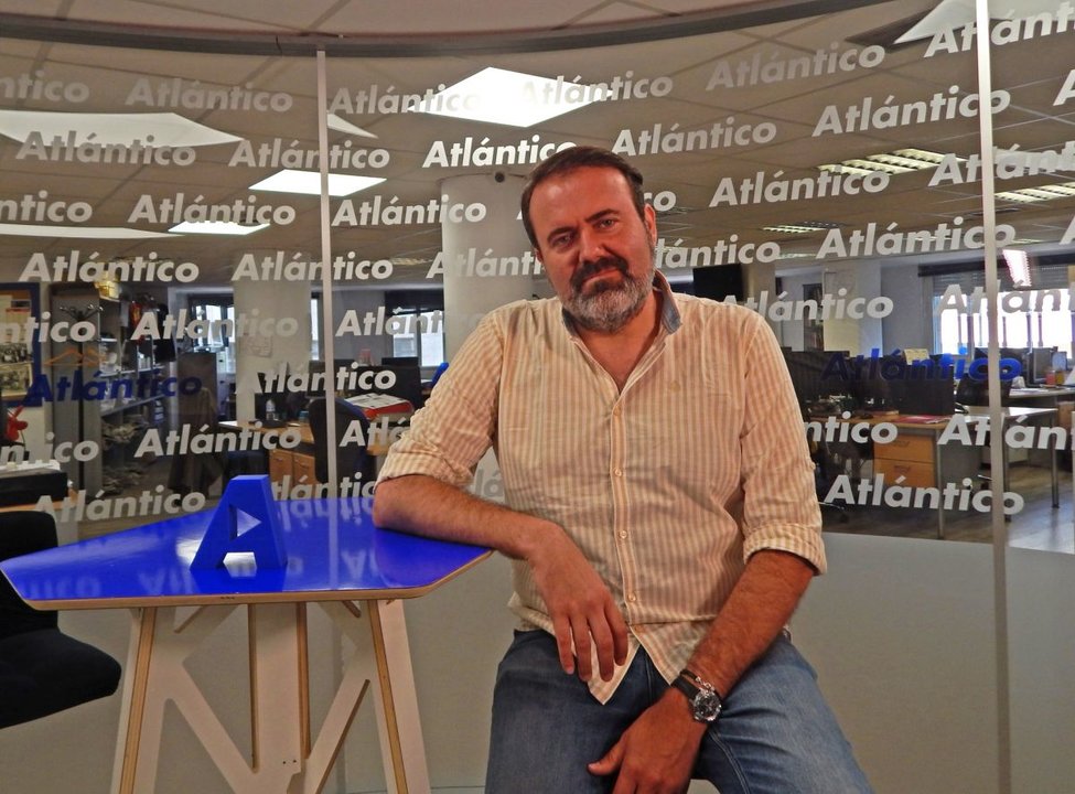Rubén Pérez, na súa visita a Atlántico TV.