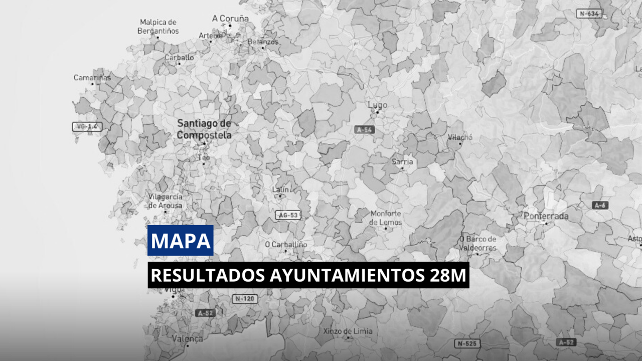 Mapa de los resultados electorales en España de las elecciones municipales 2023