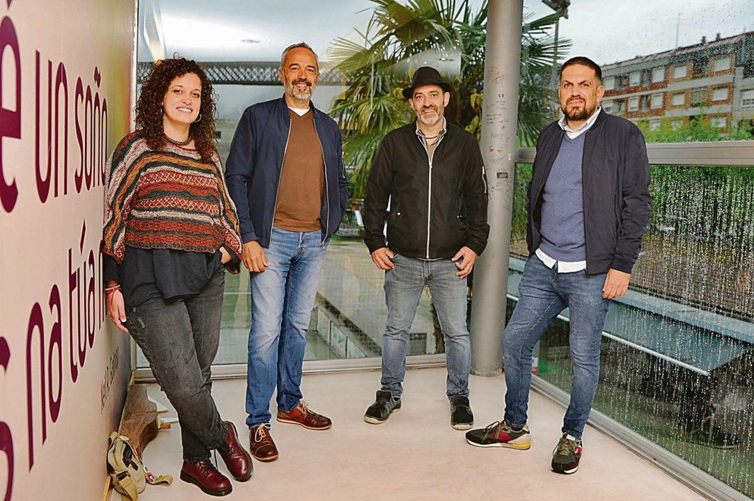 Los candidatos de AER Alba de Jong, José Carlos Cuni, Roberto Villar y Daniel Boullosa.