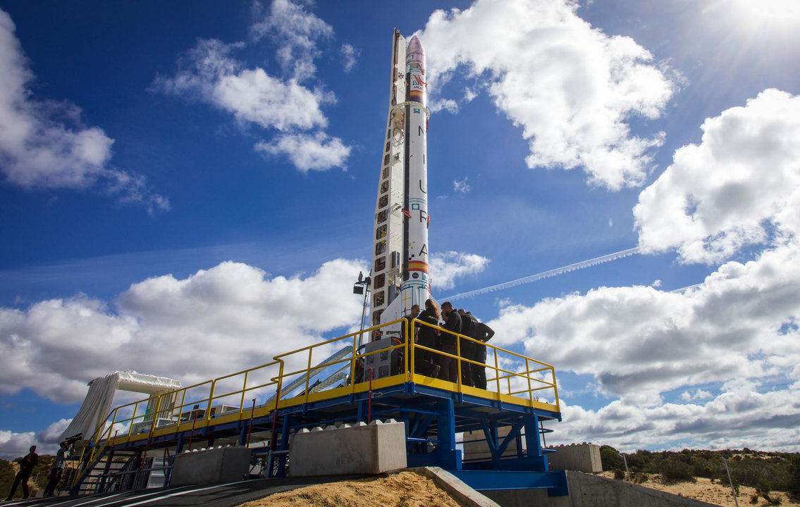 Plataforma de lanzamiento del cohete Miura 1 en Huelva. // EFE