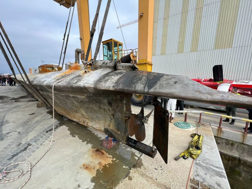 El narcosubmarino 'Poseidón' fue hallado el pasado mes de marzo en el interior de la ría de Arousa, vacío.