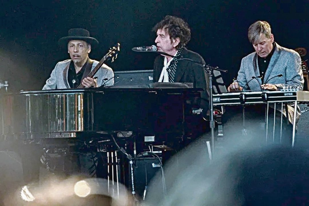 Bob Dylan, durante uno de sus conciertos.