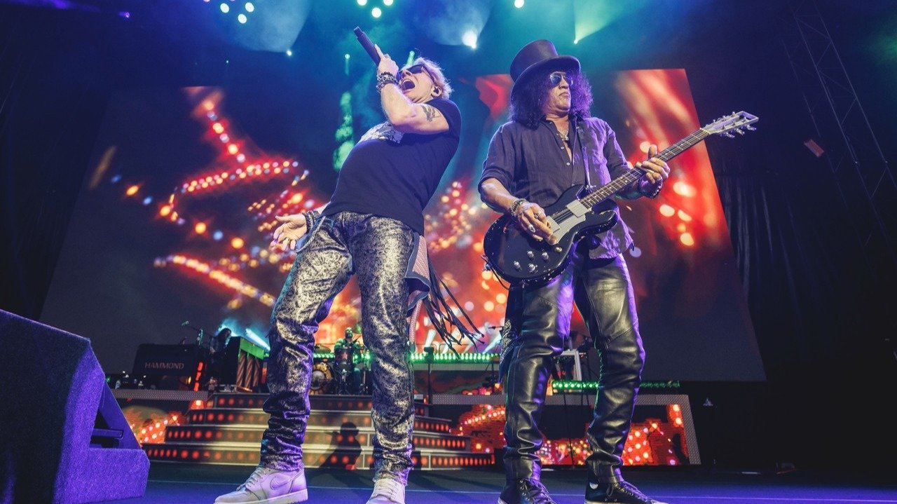 Axl Rose y Slash, durante el concierto de Guns N' Roses en Madrid. EFE