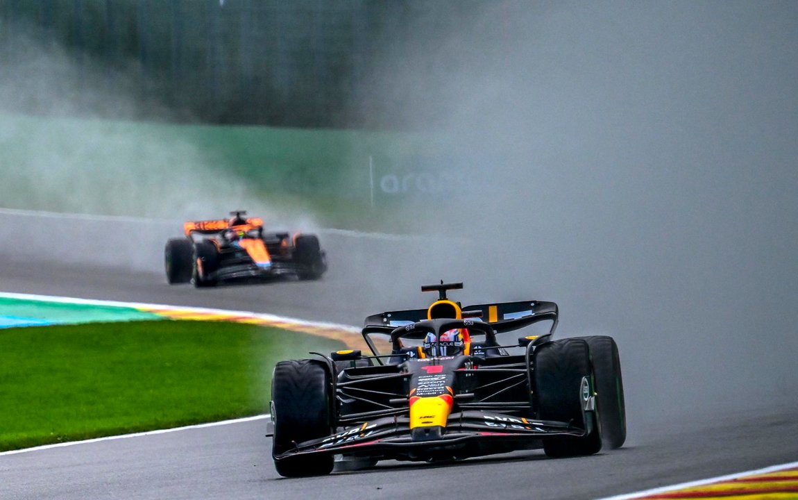 Verstappen en la carrera del Gran Premio de Bélgica. // EFE