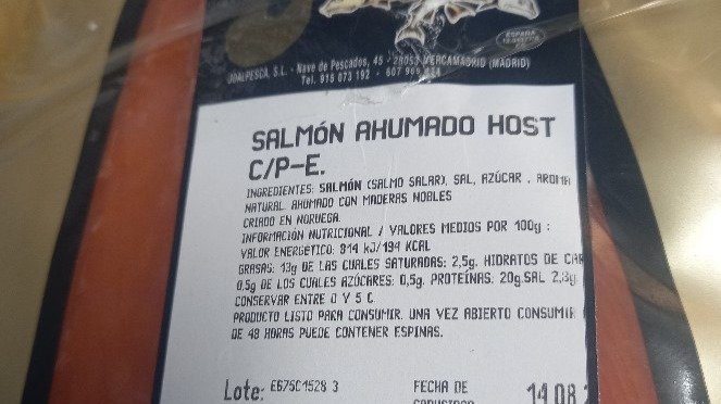 Lote de salmón ahumado con Listeria monocytogenes. // Aesan