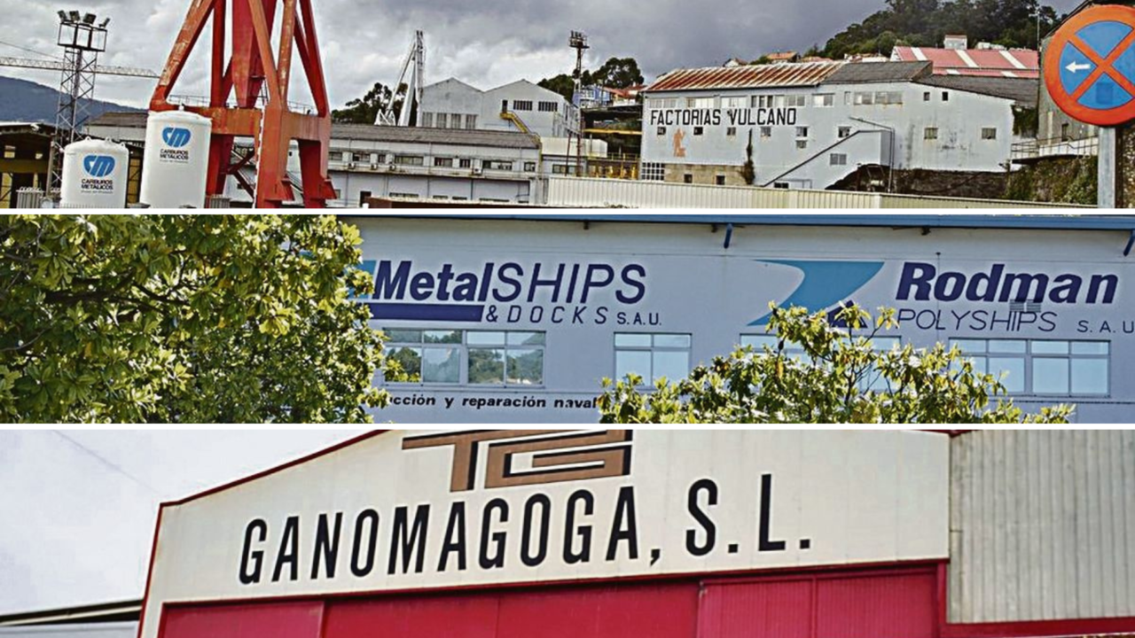 Ganomagoga está en concurso de acreedores y sin actividad y los astilleros Vulcano y Metalships sin construcción naval.
