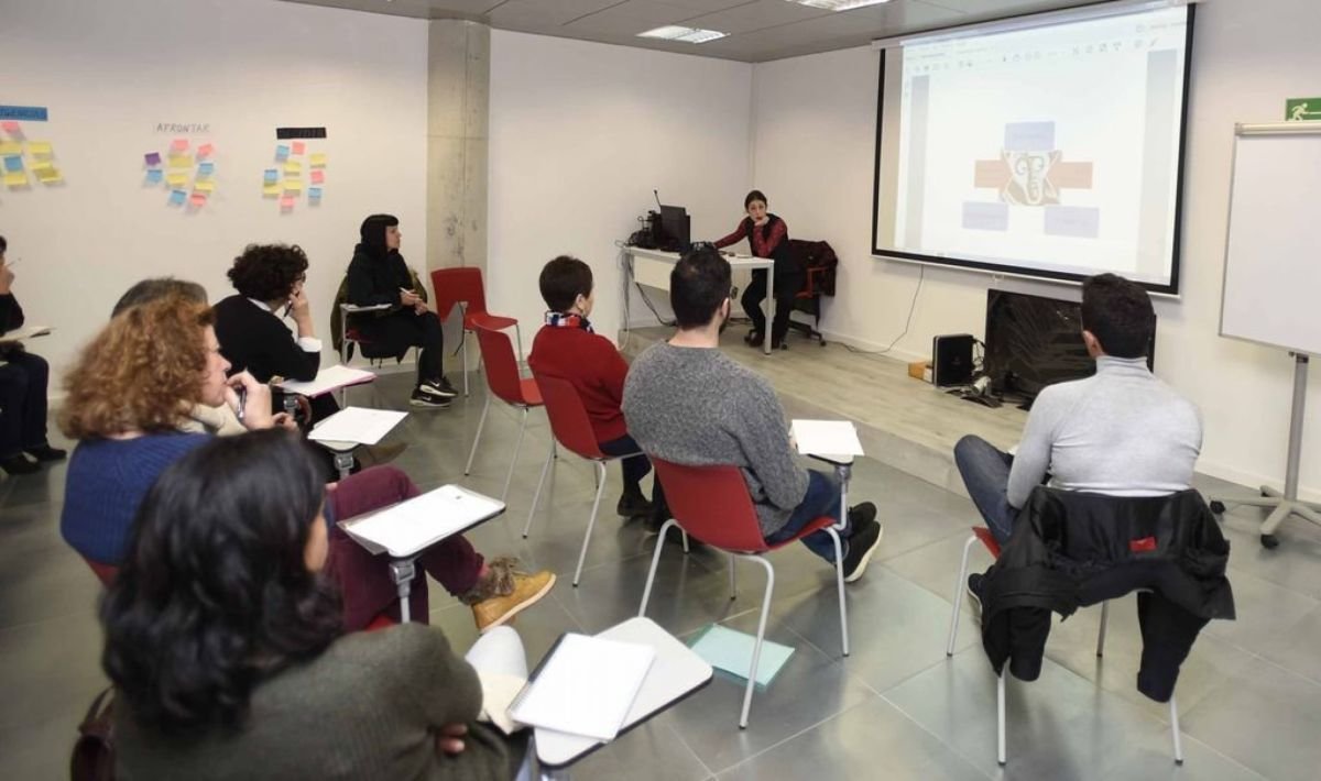 Imagen de archivo del aula de la UNED en Vigo.
