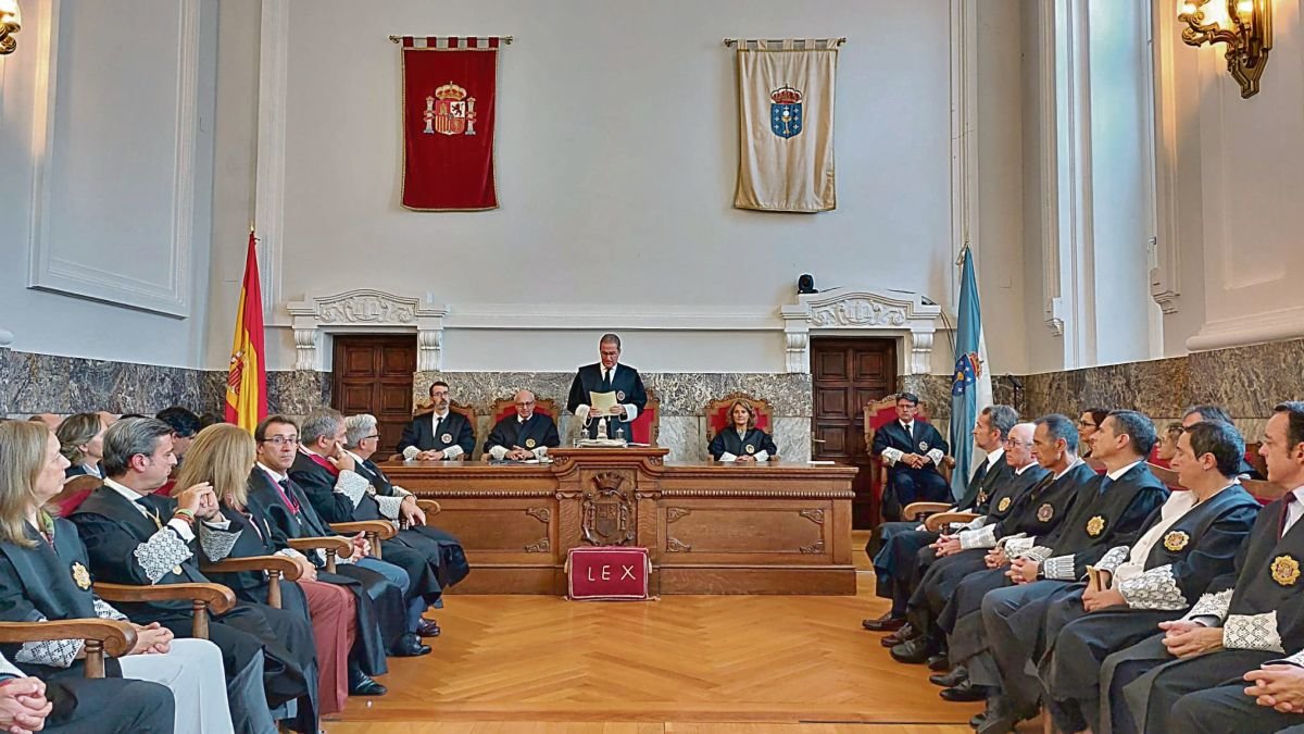 El presidente del TSXG, José María Gómez y Díaz-Castroverde, en la apertura ayer del Año Judicial.