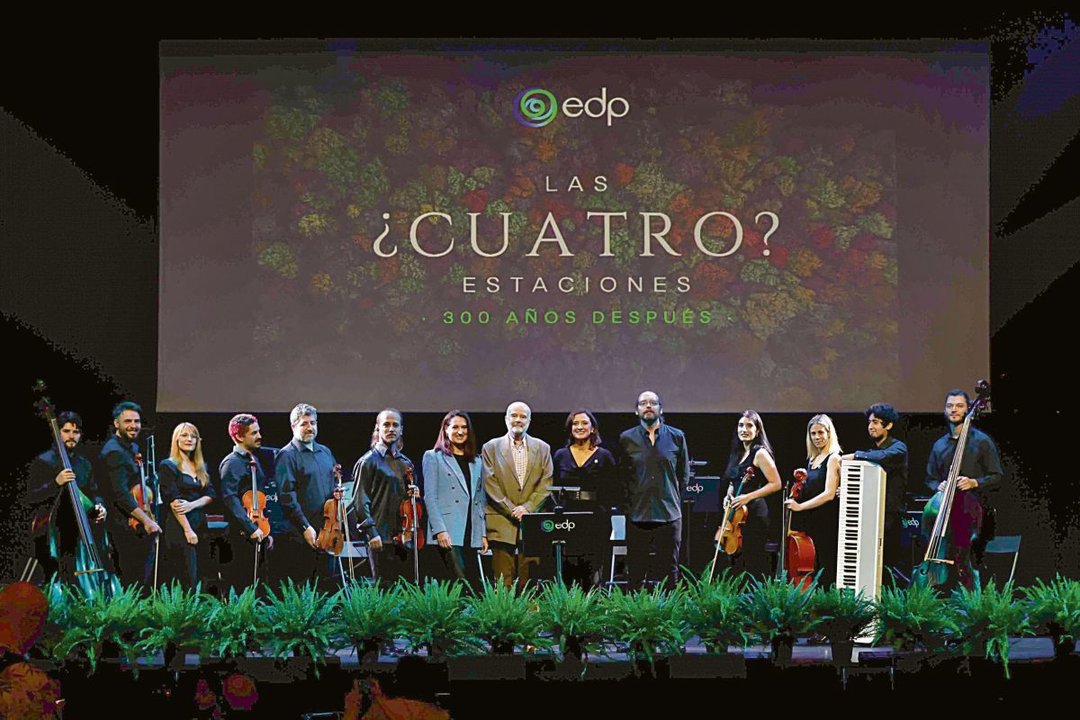 Presentación de “Las ¿Cuatro? Estaciones de Vivaldi”, ayer en Madrid.