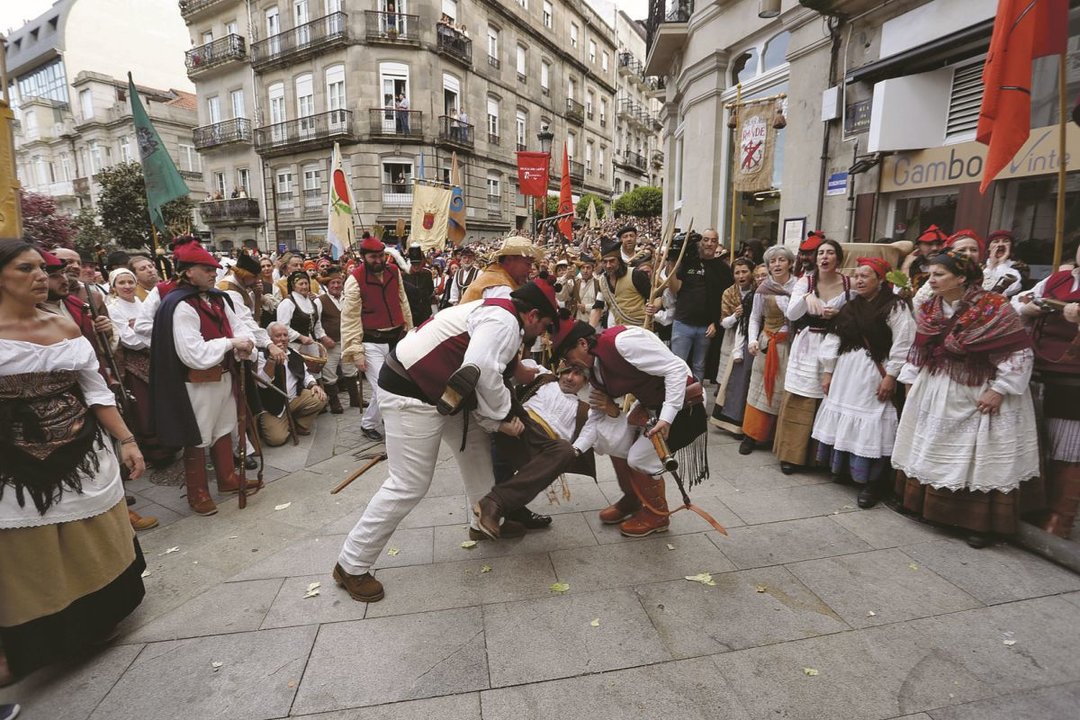 Una escena de la Reconquista de Vigo.