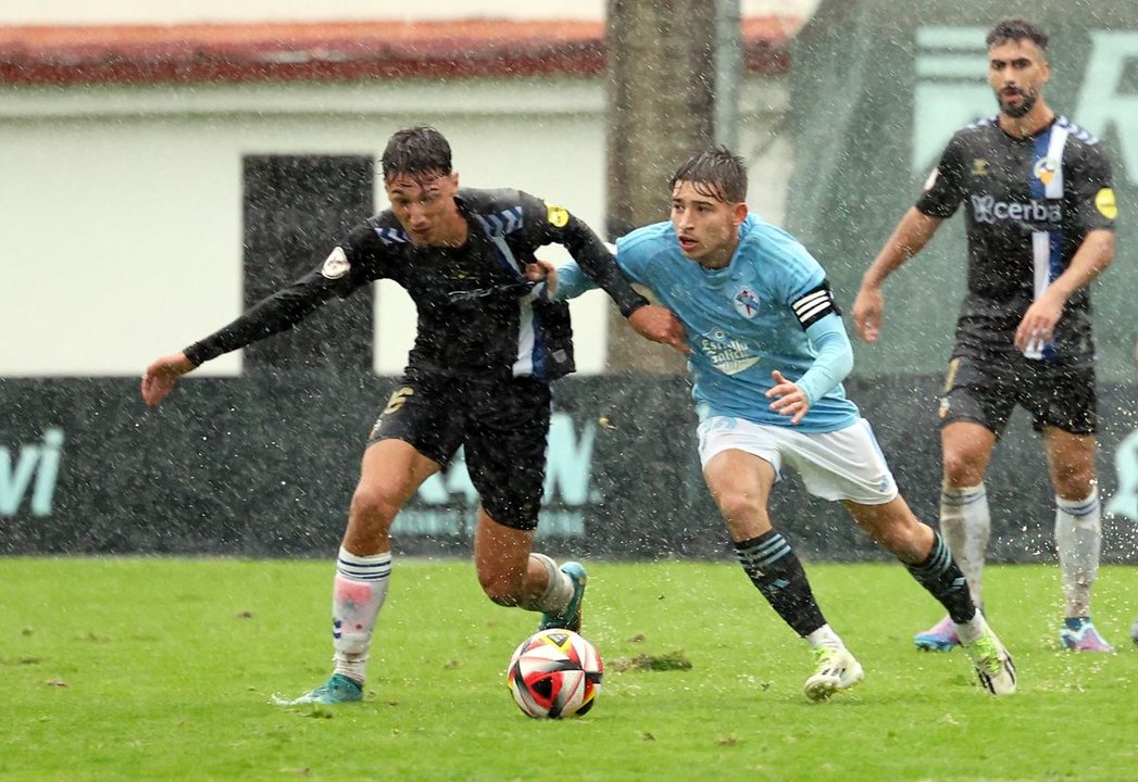 Raúl Blanco revitalizó al filial céltico en la segunda parte, con media hora brillante de fútbol.