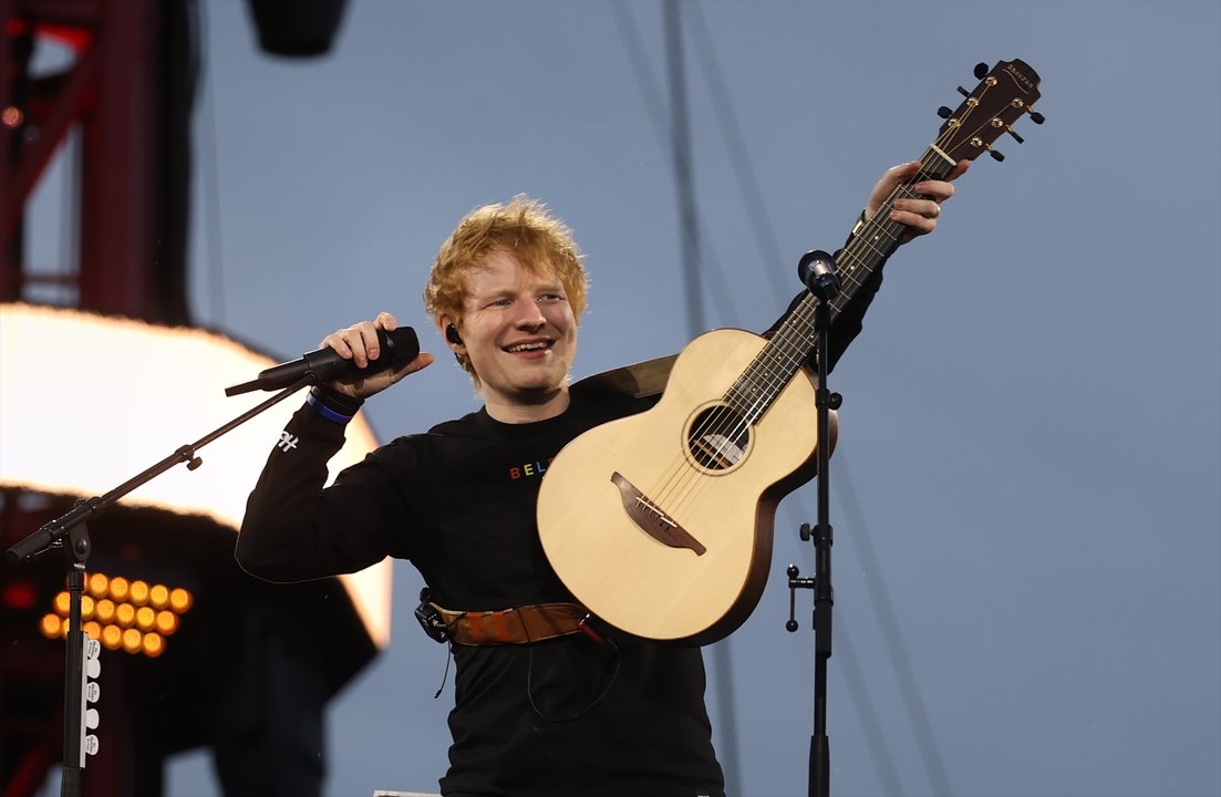 Ed Sheeran, durante un concierto en Belfast. // Europa Press