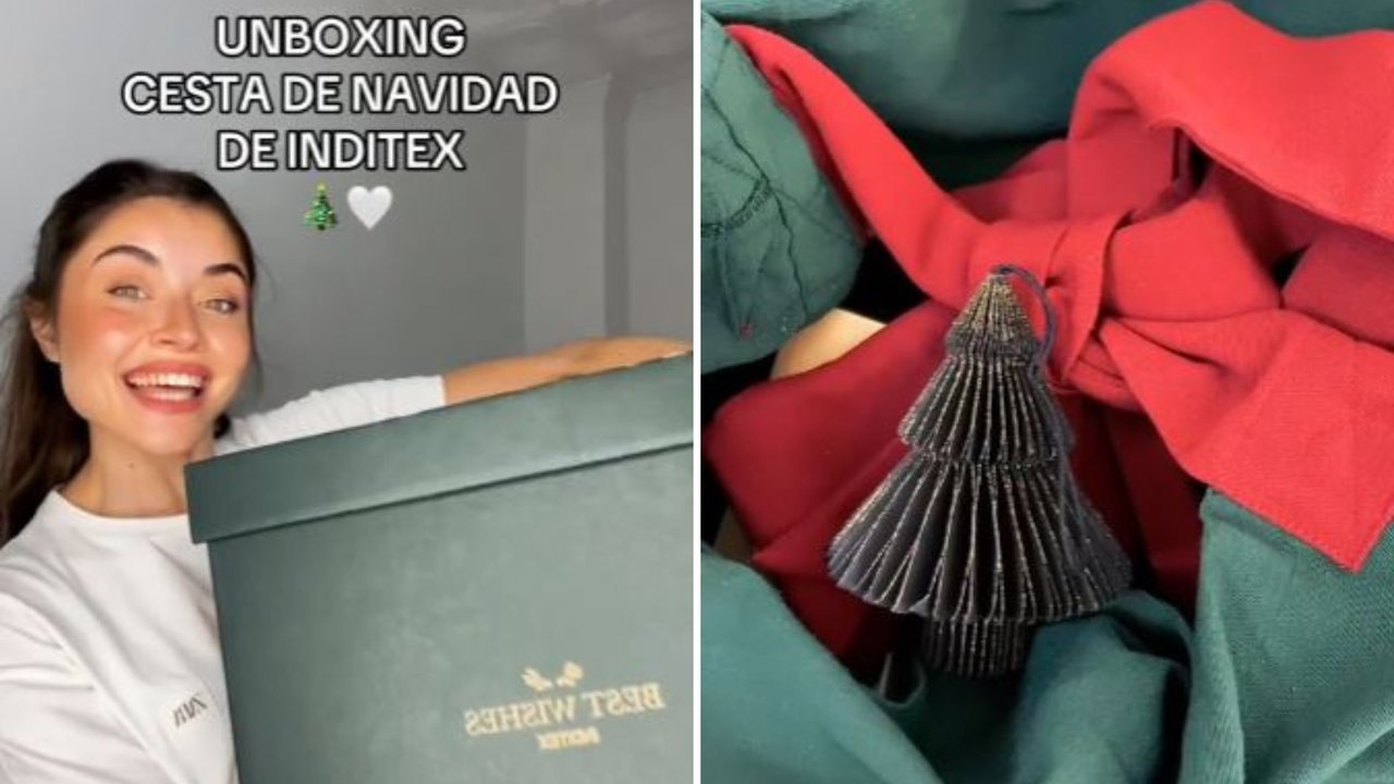 Una usuaria de TikTok muestra todo lo que incluye la cesta de Navidad de Inditex.