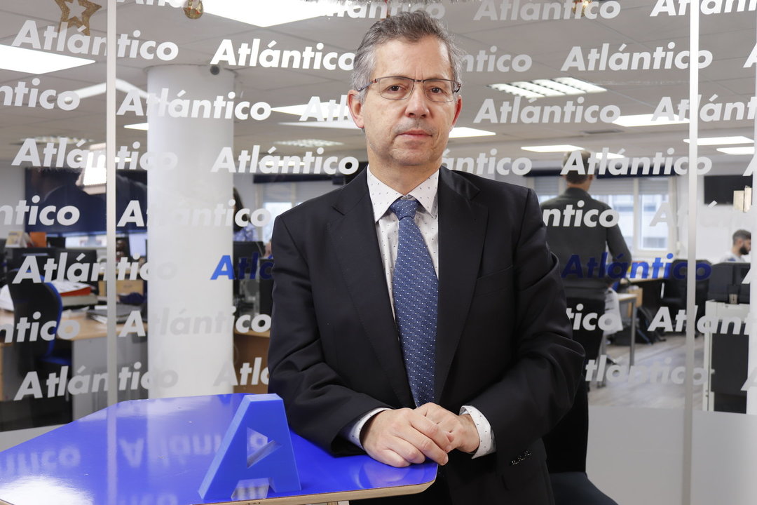 Álvaro Gómez Vieites, en su visita al set de Atlántico TV.