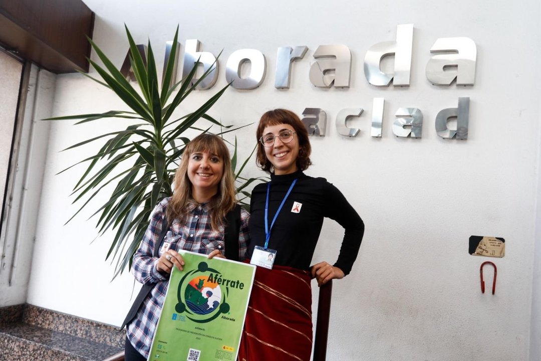 Inés Sancho y Mar Álvarez son las impulsoras del programa “Aférrate” de Alborada.