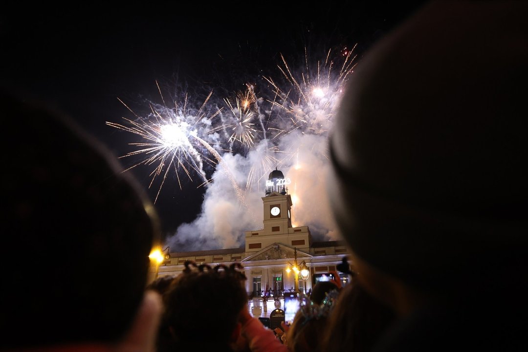 Celebración de las últimas Campanadas en la Puerta del Sol de Madrid. // Europa Press