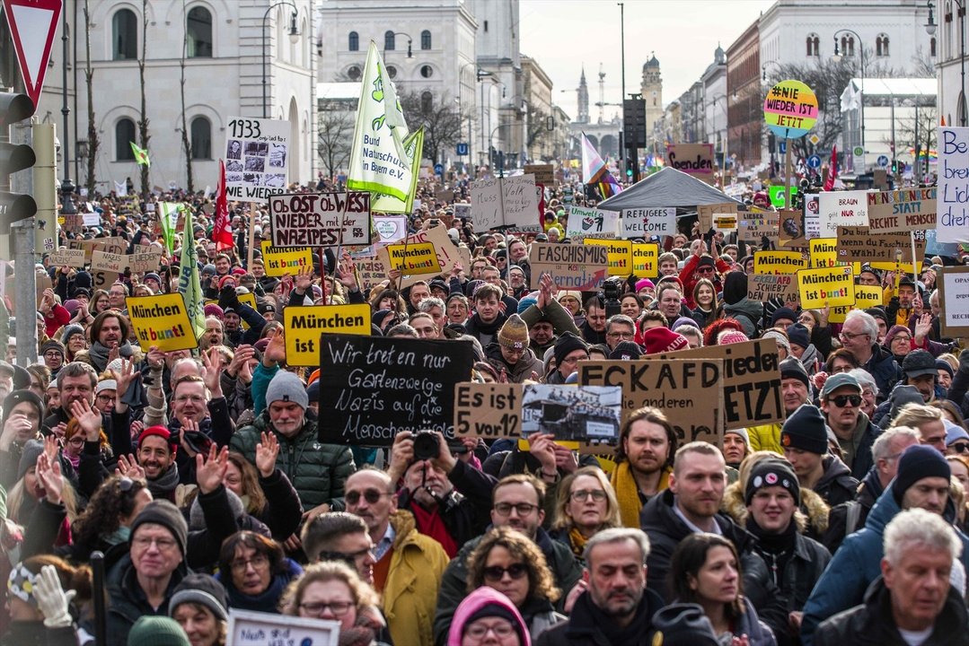 Manifestación contra la ultraderecha en Alemania. // E.P.