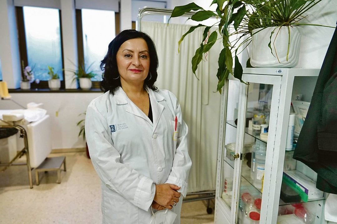 La médico de familia Rosana Izquierdo tiene su consulta en el centro de salud de Sárdoma.