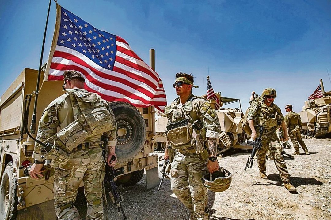Miembros del Ejército de Estados Unidos en Jordania, cerca de la frontera con Siria.