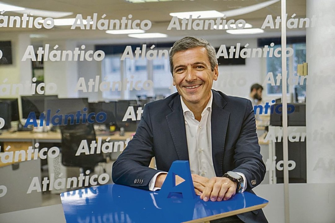 Rubén Martínez, en el set de Atlántico TV.
