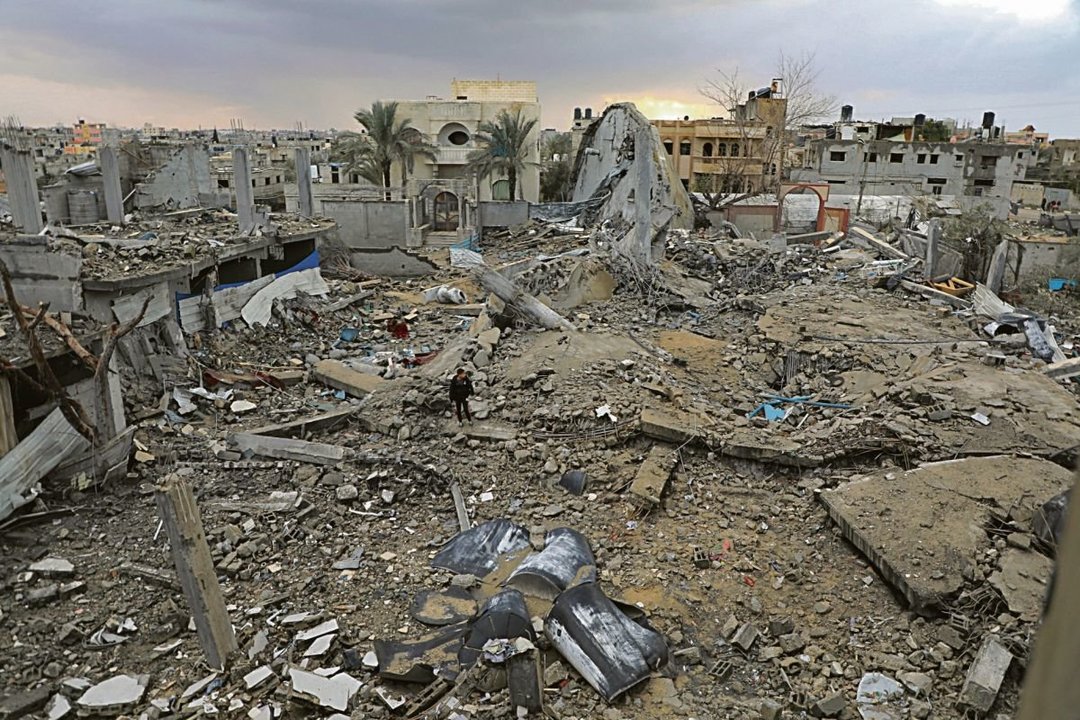 Destrucción causada en la ciudad de Rafá por la ofensiva de Israel.